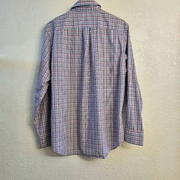 NWOT Banana Republic Men's Long-sleeve Classic Fit Button-down: Pastel plaid: Lg - Picture 5 of 7